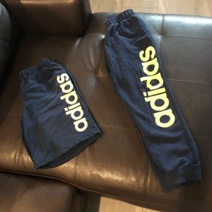 Adidas athletic pants and shorts set for men 🎉